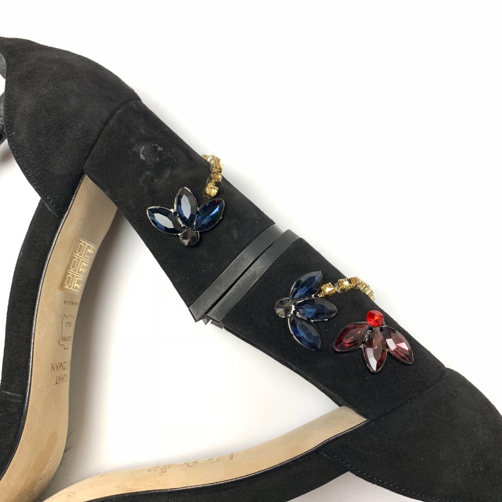 Stuart Weitzman The Jewel Sandal Black Heel - Picture 6 of 8